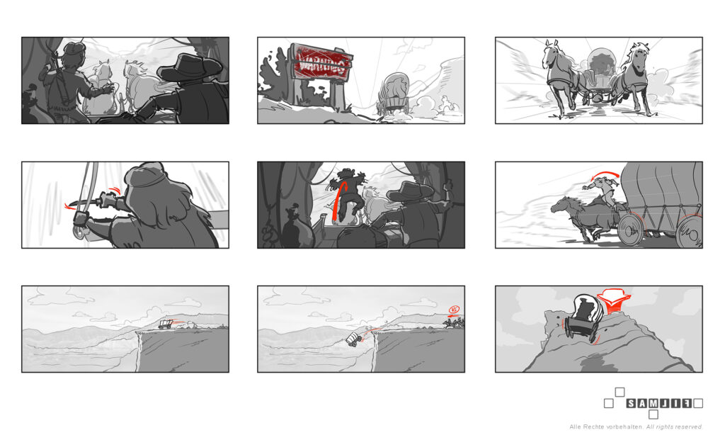 live action storyboard feature film